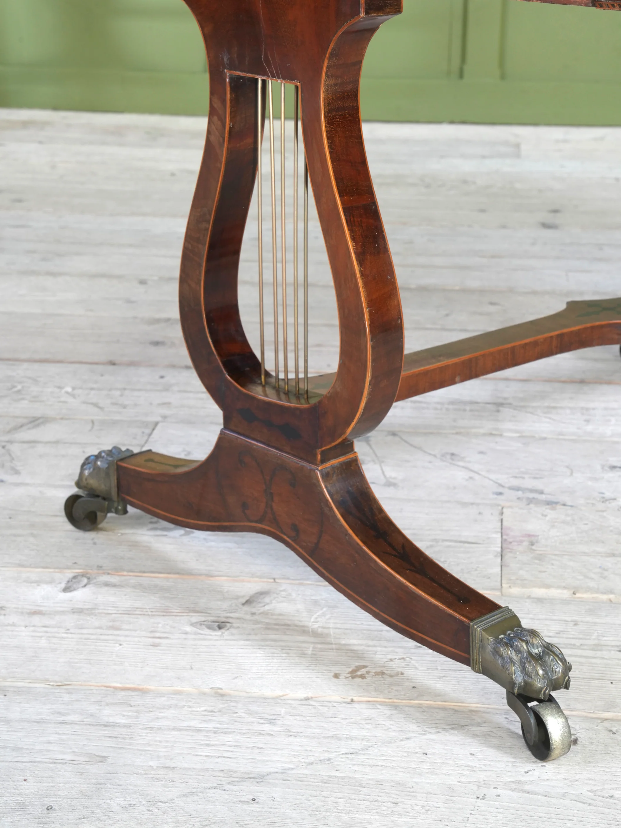A Regency Lyre Support Sofa Table - Image 7