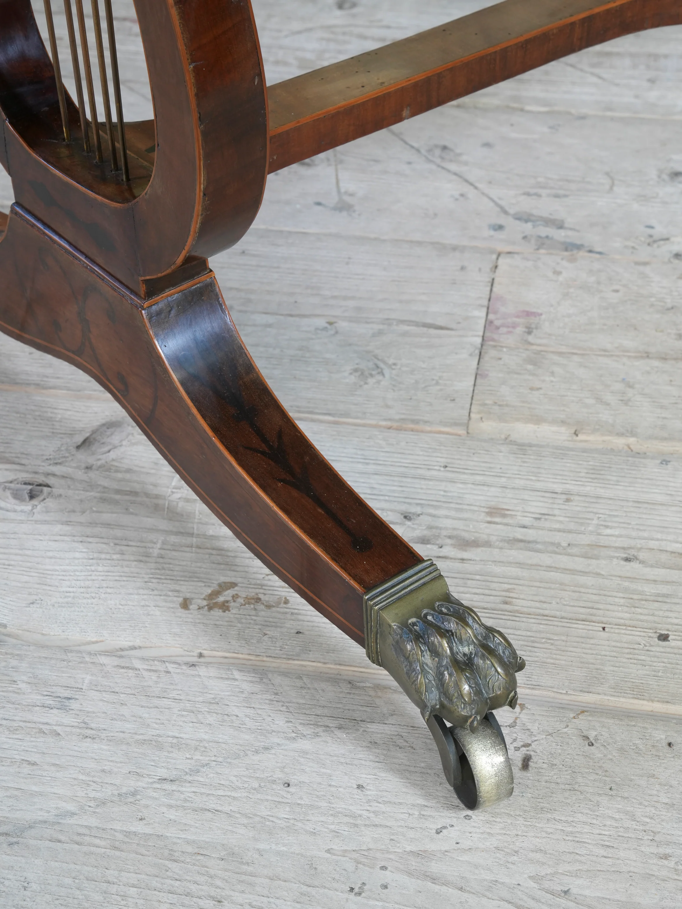 A Regency Lyre Support Sofa Table - Image 8