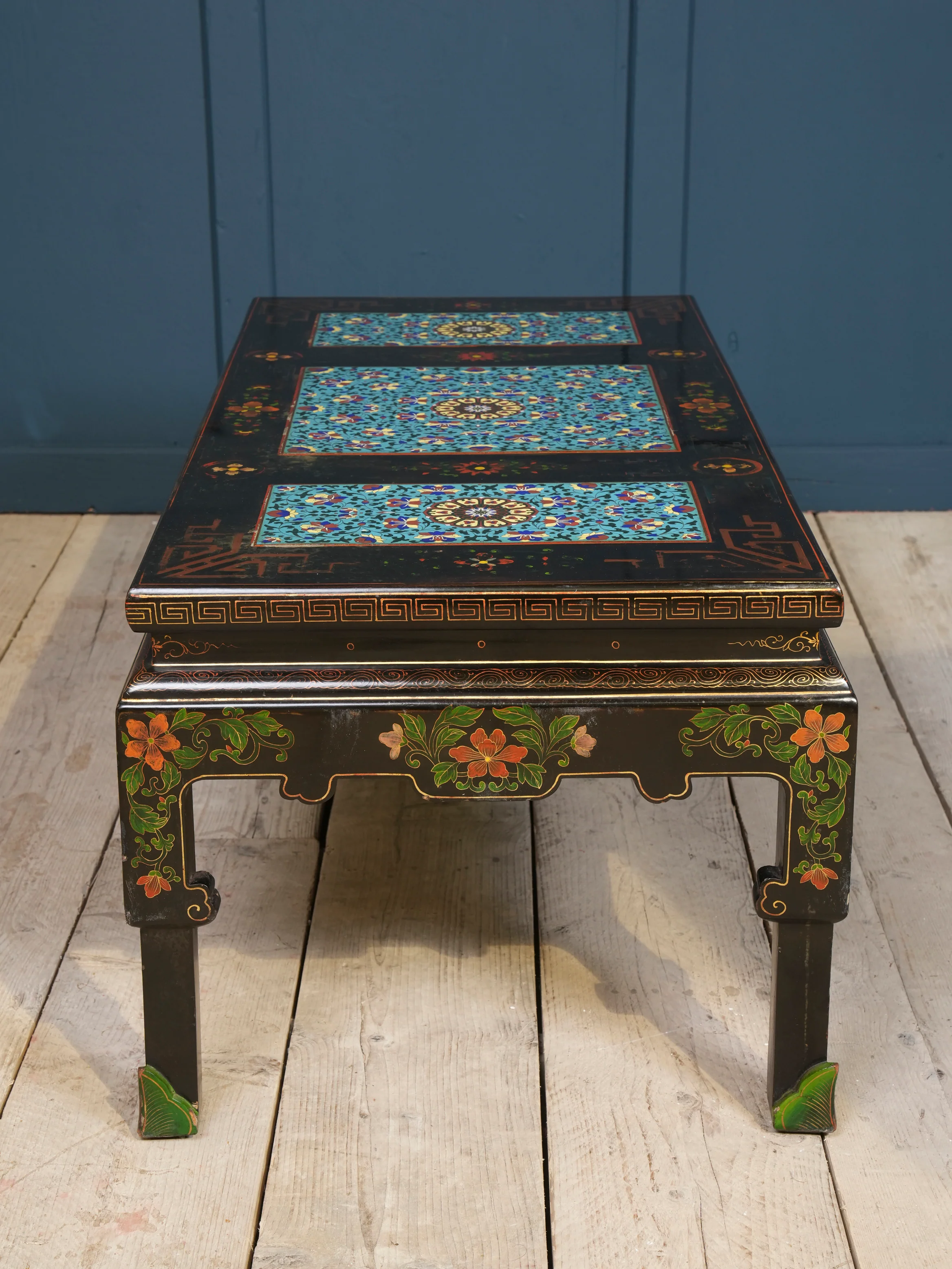 An Ebonised Coffee Table with Inset Cloisonne Panel - Image 8