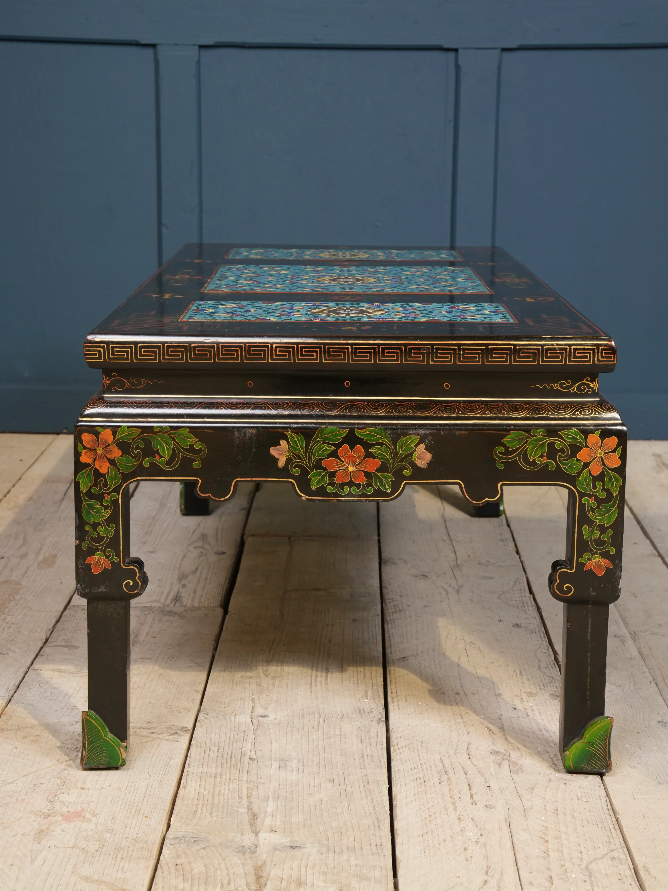 An Ebonised Coffee Table with Inset Cloisonne Panel - Image 9