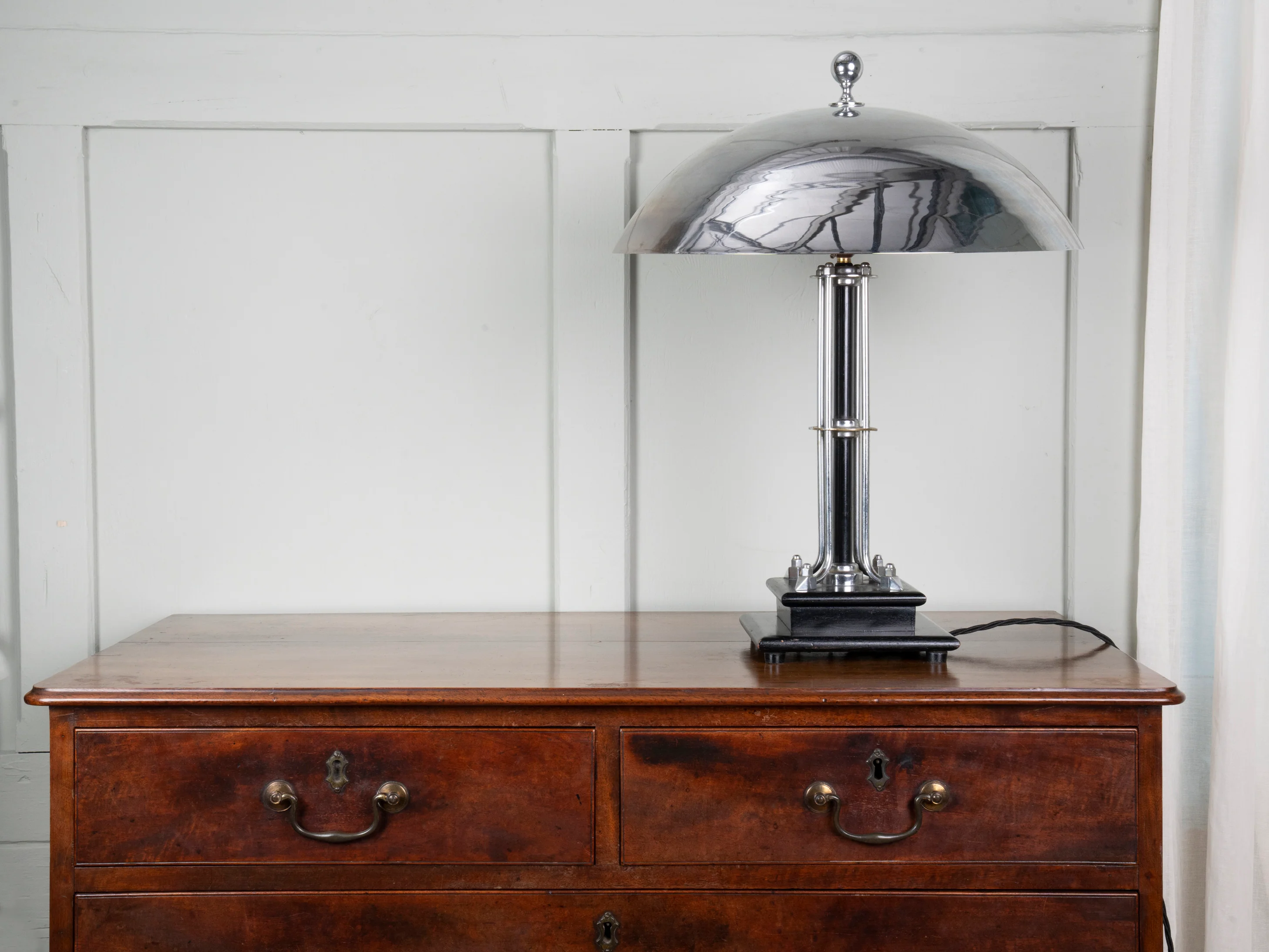 An Ebonised Beech & Nickel Plated Table Lamp - Image 3