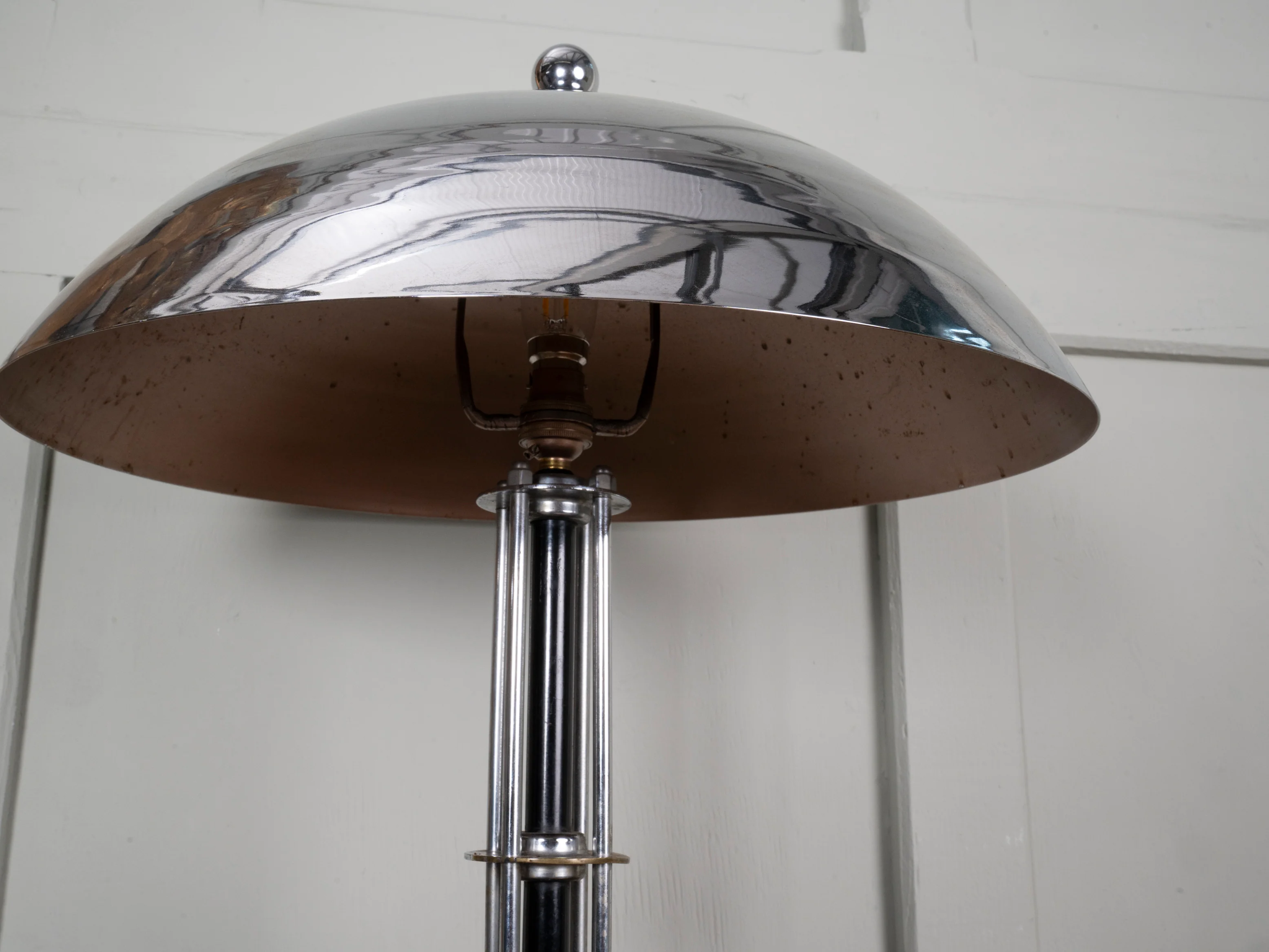 An Ebonised Beech & Nickel Plated Table Lamp - Image 6