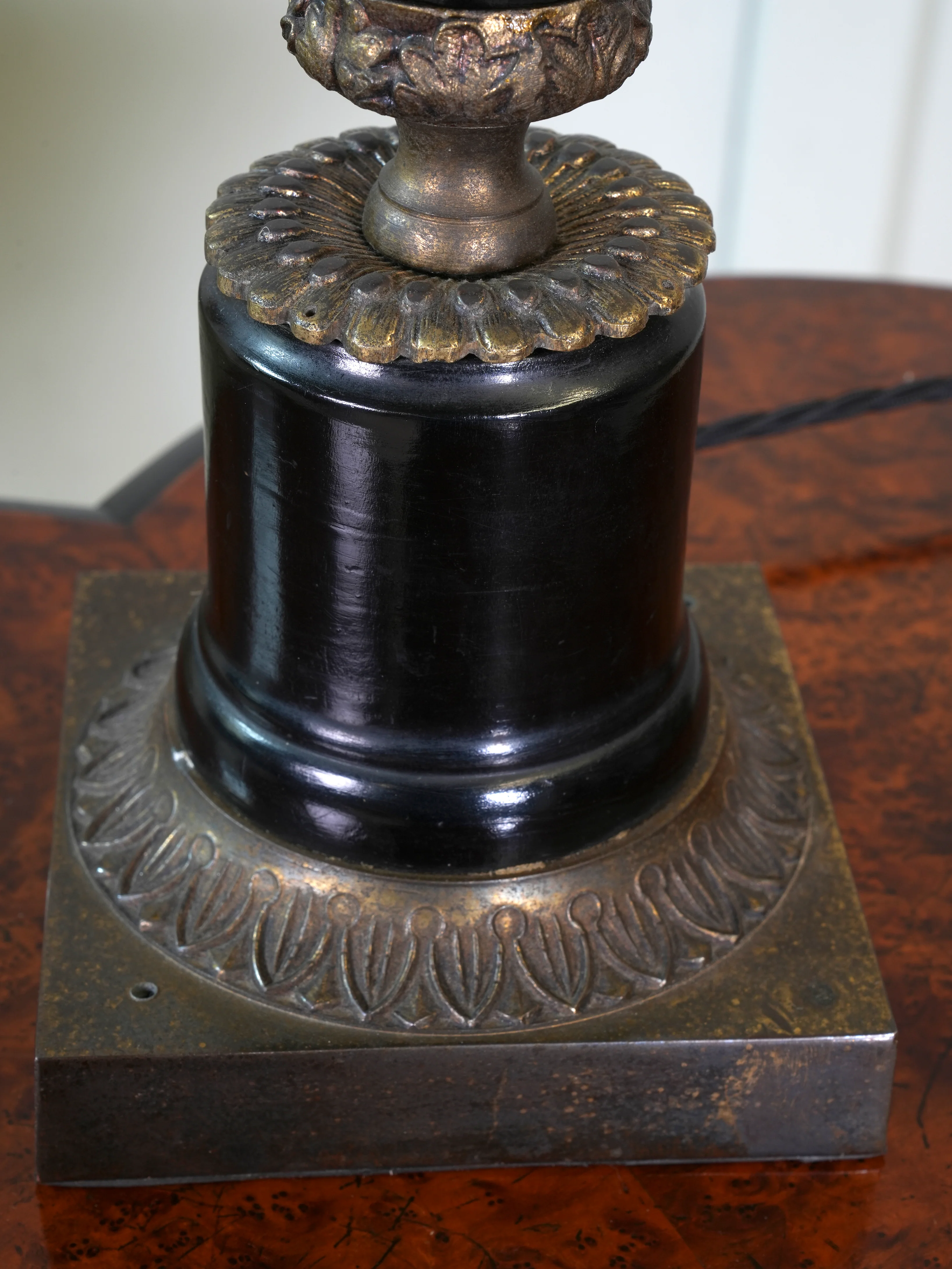 An Ebonised Timber Table Lamp - Image 7