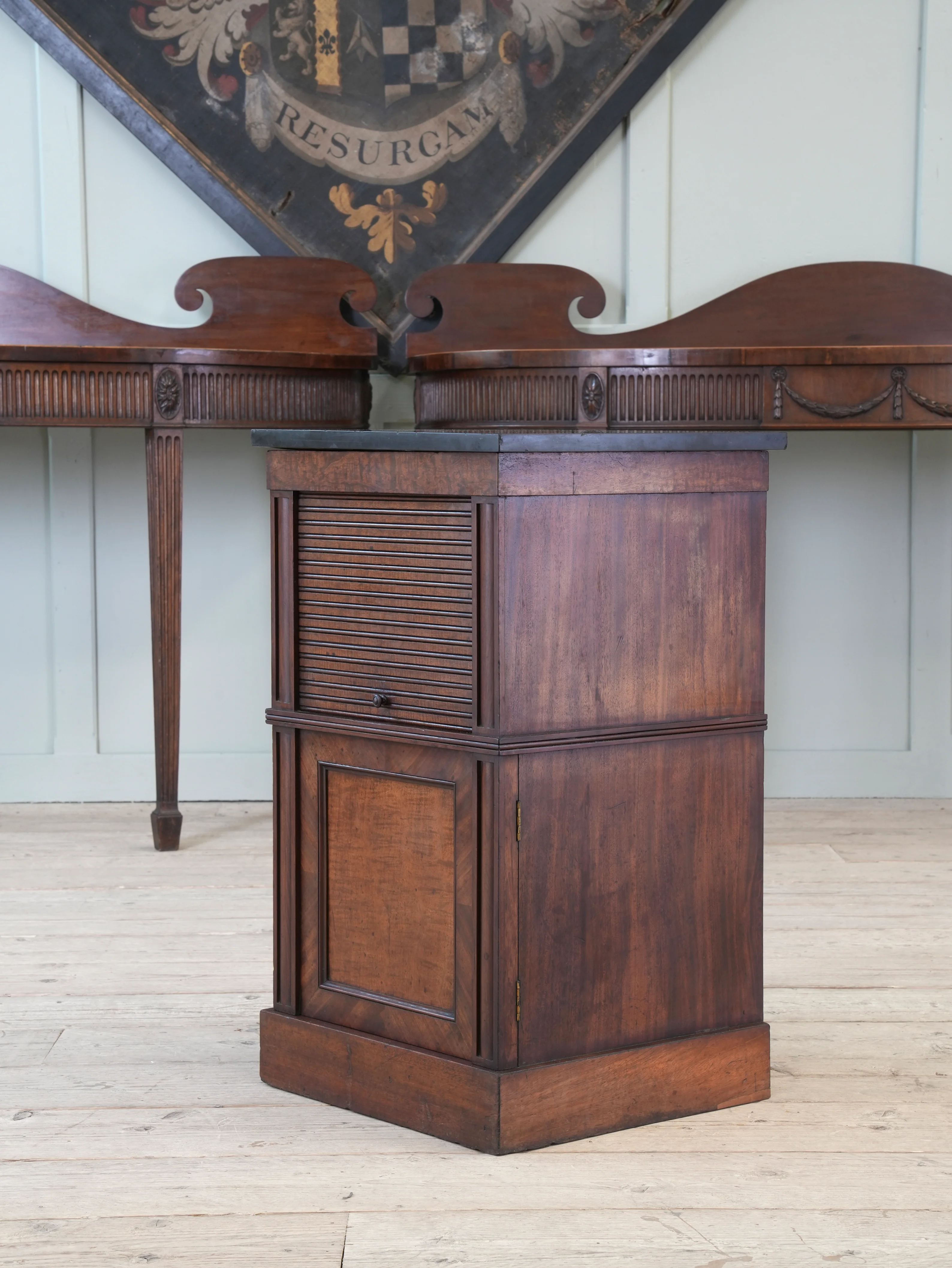 A Regency Mahogany Tambour Fronted Cabinet - Image 4