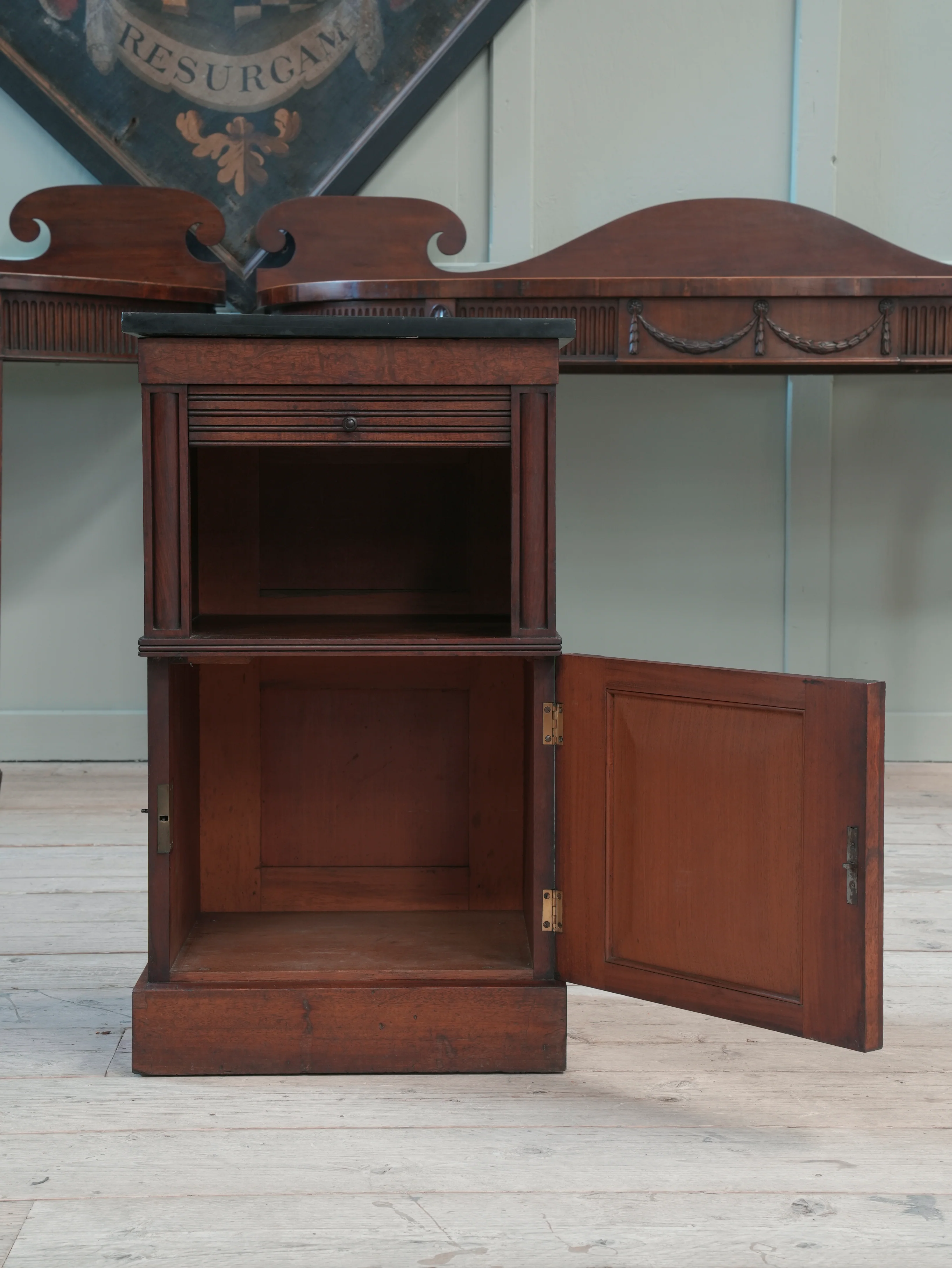 A Regency Mahogany Tambour Fronted Cabinet - Image 7