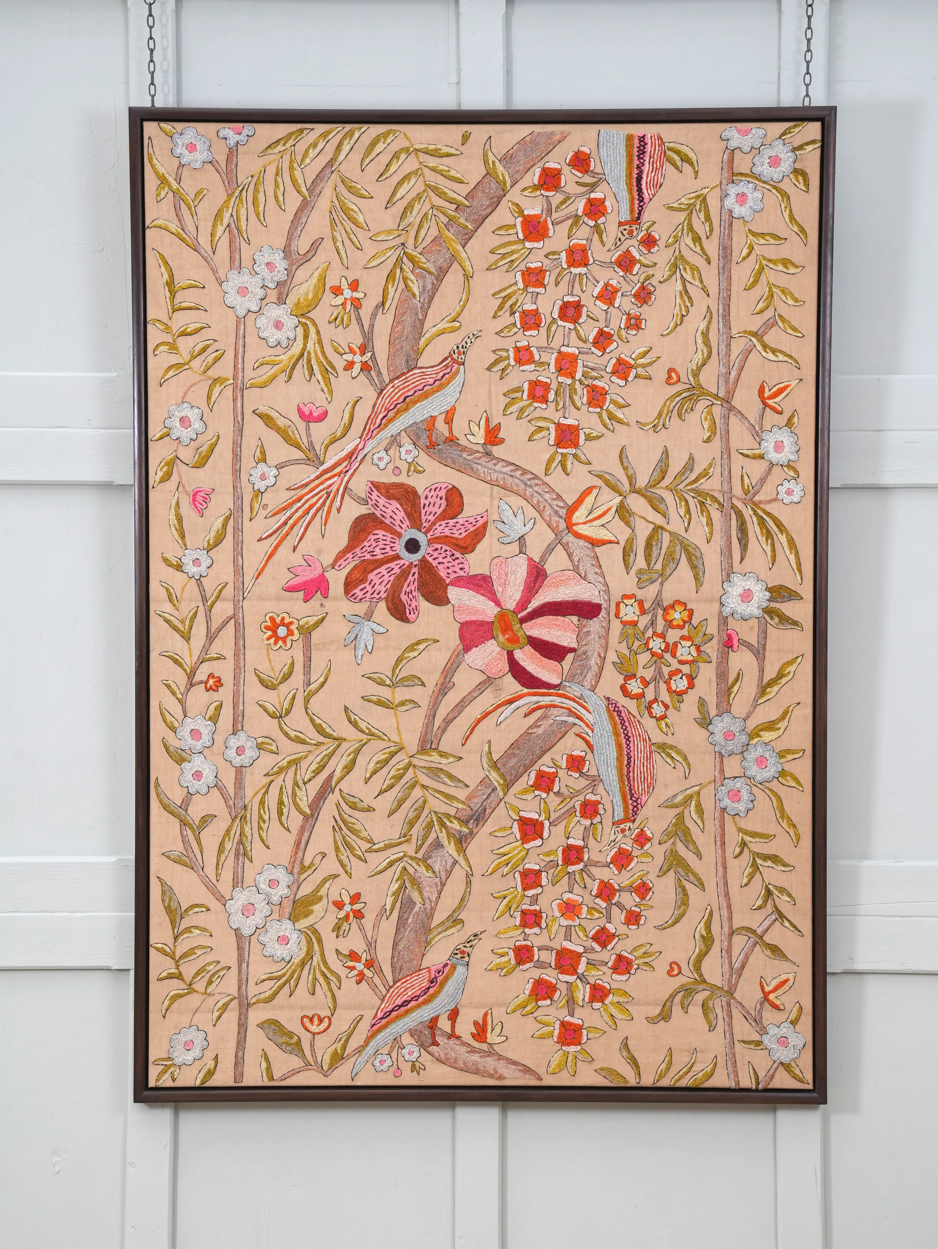 A Framed Indian Crewel Work Tapestry - Image 3