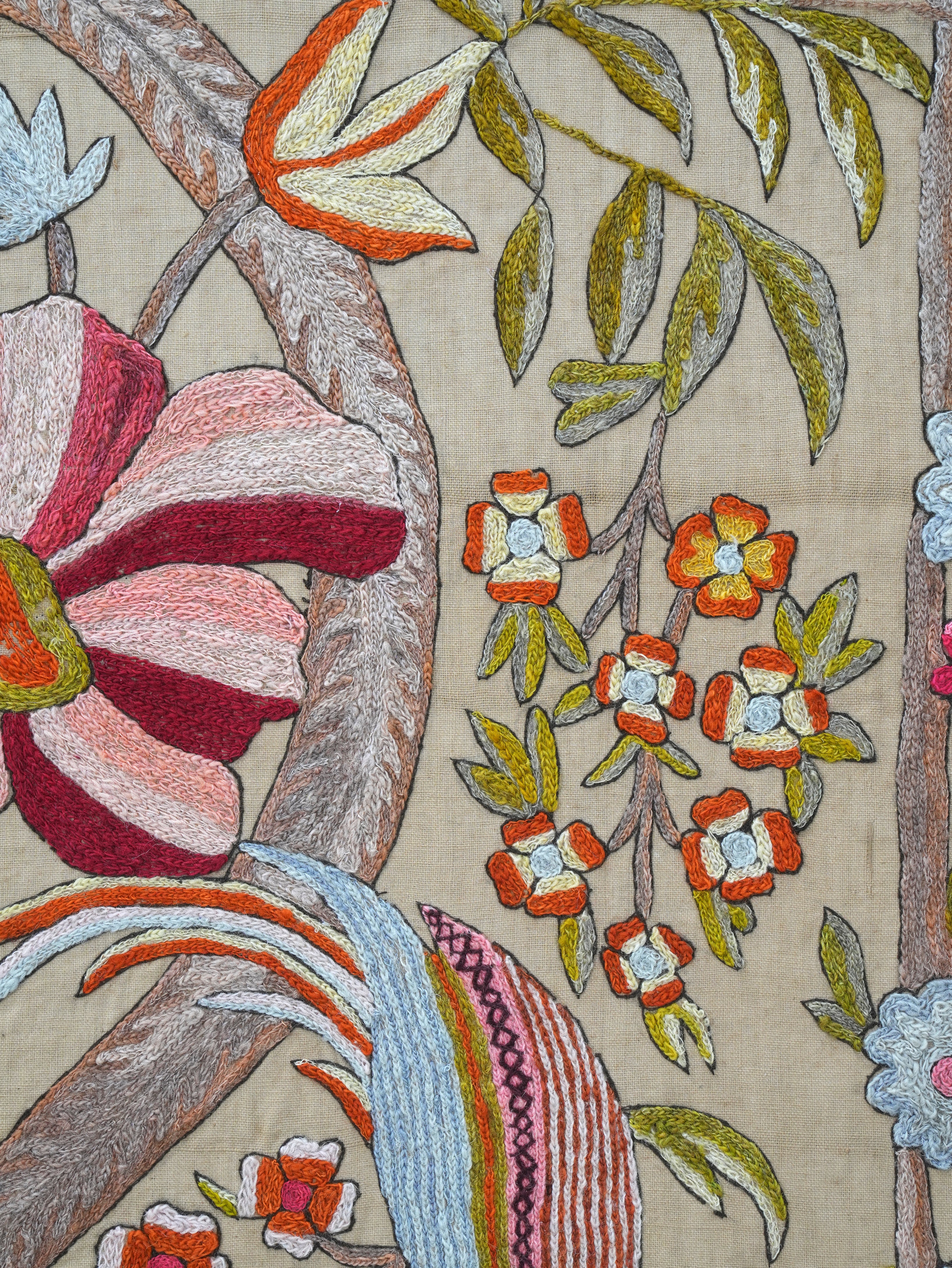 A Framed Indian Crewel Work Tapestry - Image 5
