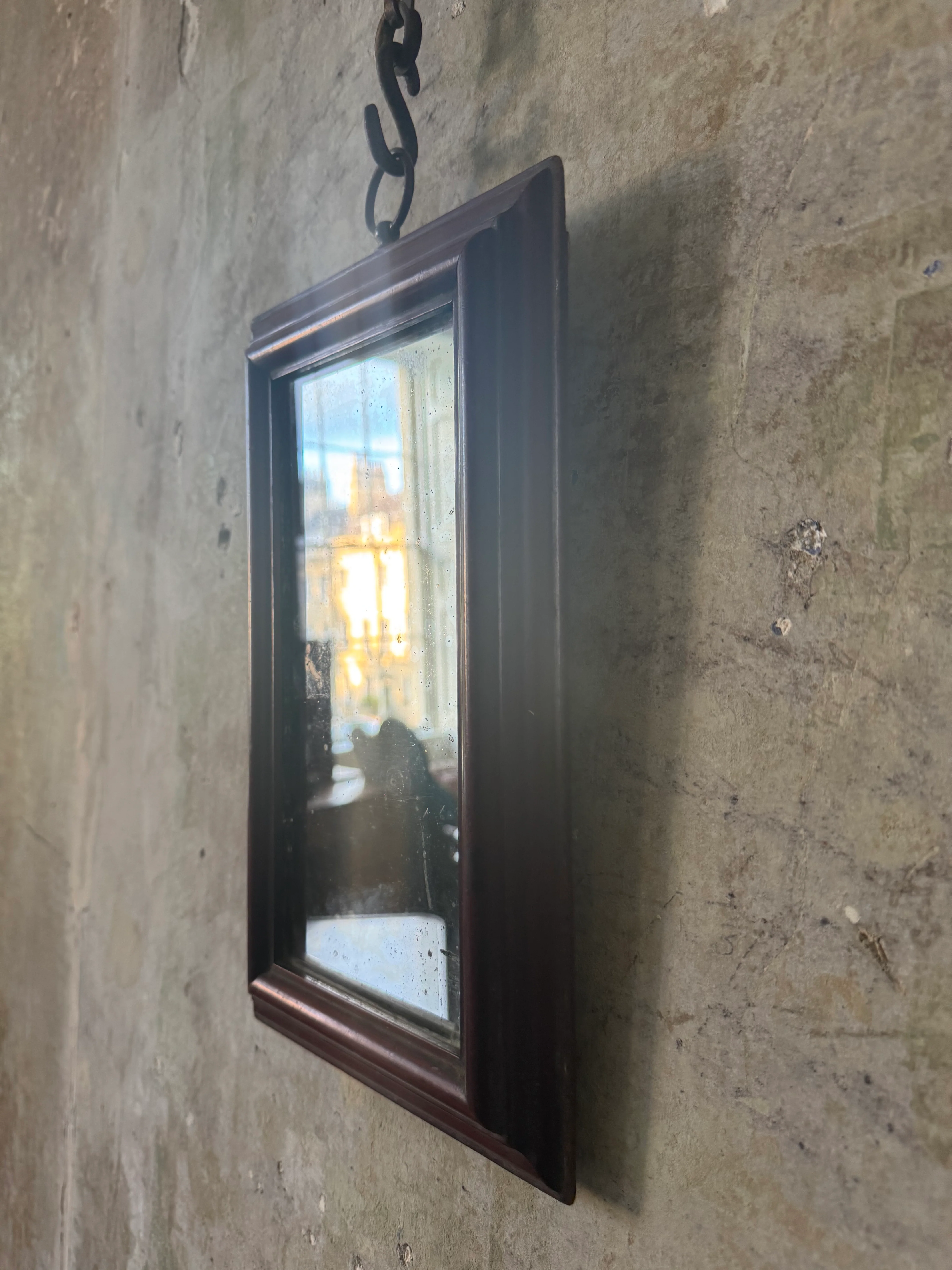 A Diminutive George III Mahogany Mirror - Image 6