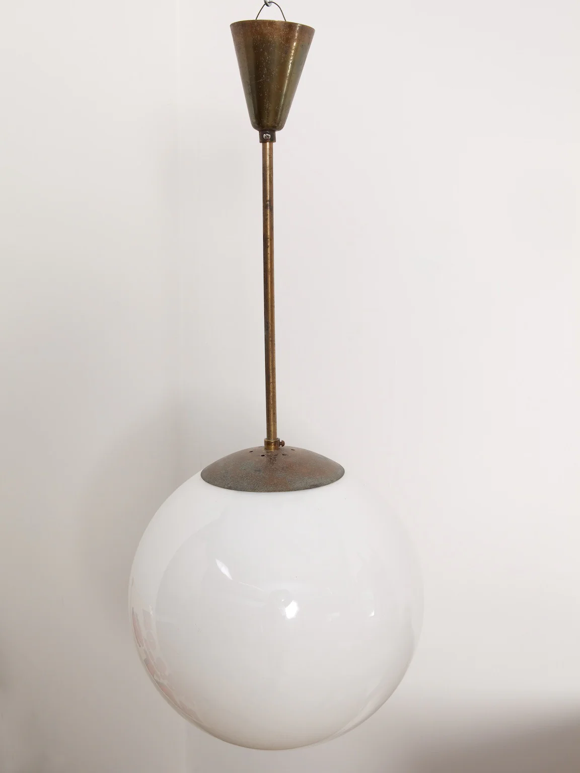 Two Large Opaline Pendants - Image 2