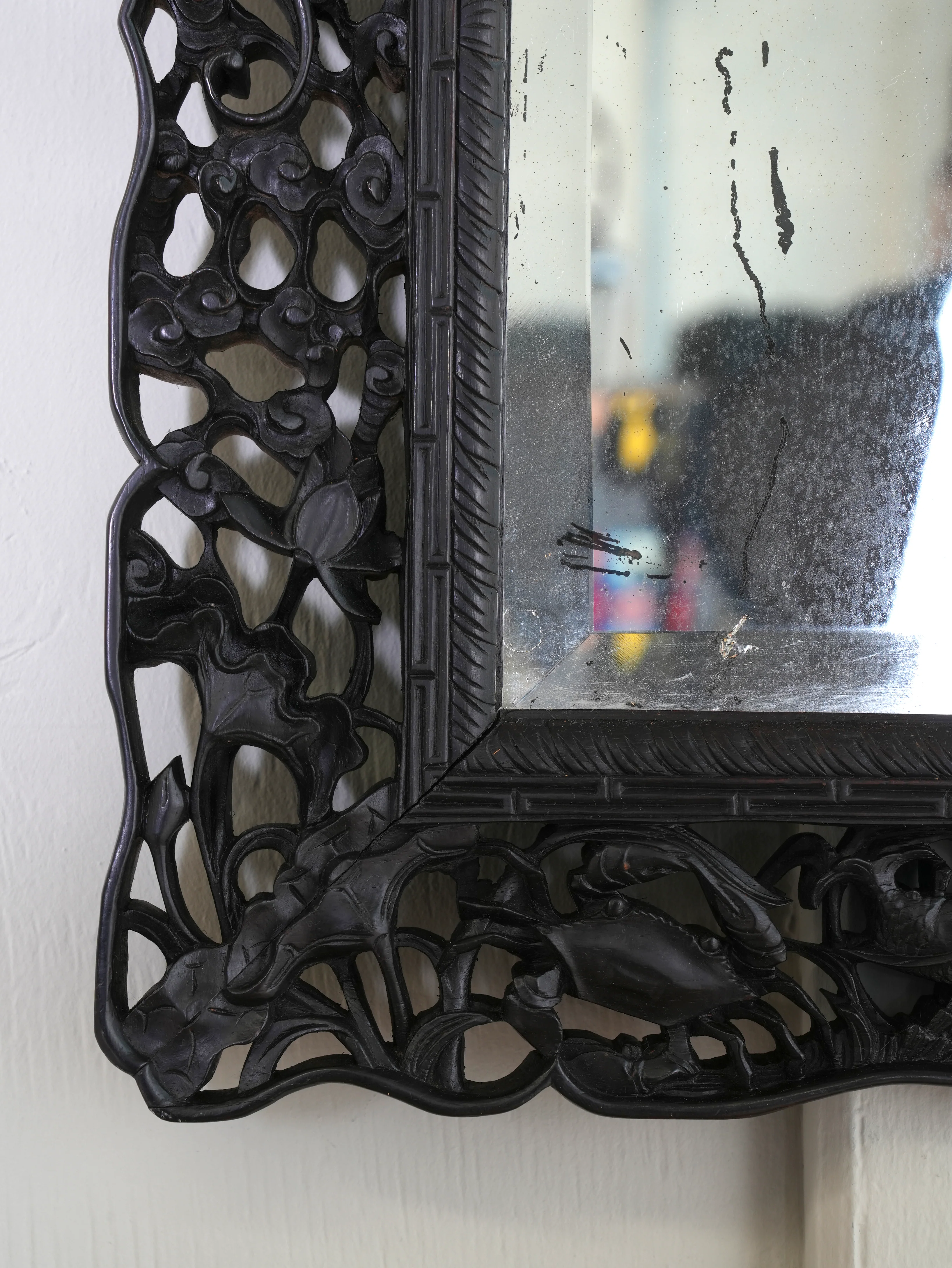 A Chinese Hongmu Wood Wall Mirror - Image 8